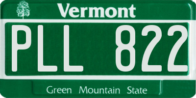 VT license plate PLL822