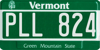 VT license plate PLL824