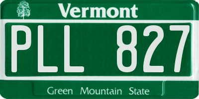 VT license plate PLL827
