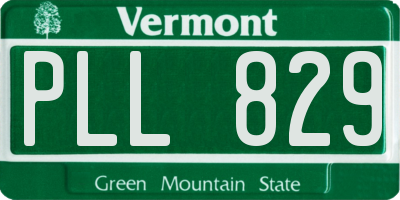 VT license plate PLL829