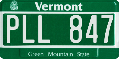 VT license plate PLL847