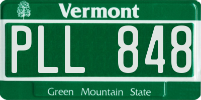 VT license plate PLL848