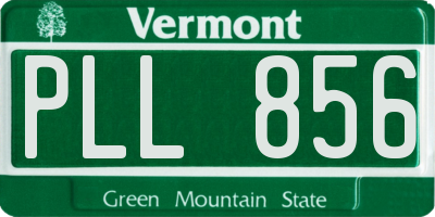 VT license plate PLL856