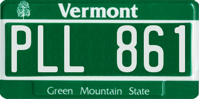 VT license plate PLL861
