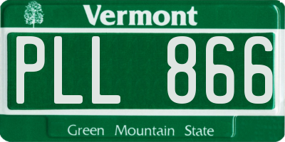 VT license plate PLL866