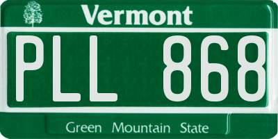 VT license plate PLL868