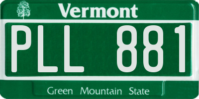 VT license plate PLL881