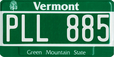 VT license plate PLL885