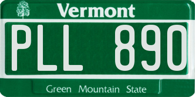 VT license plate PLL890