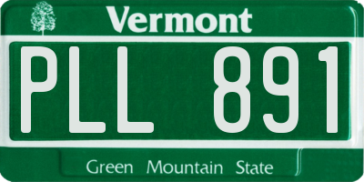 VT license plate PLL891