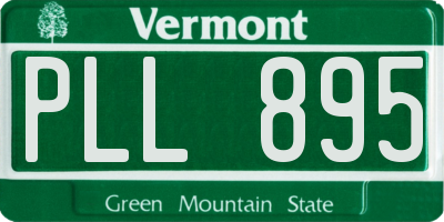 VT license plate PLL895