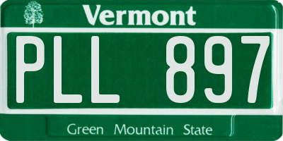 VT license plate PLL897