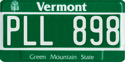 VT license plate PLL898