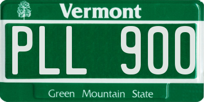 VT license plate PLL900