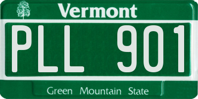 VT license plate PLL901