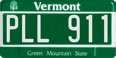 VT license plate PLL911