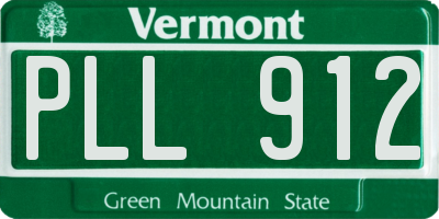VT license plate PLL912