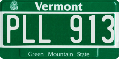 VT license plate PLL913