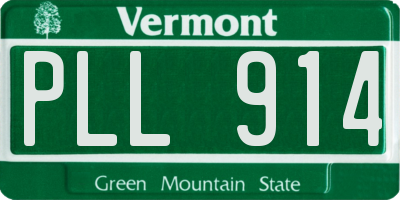 VT license plate PLL914