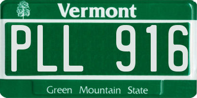 VT license plate PLL916