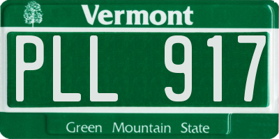 VT license plate PLL917