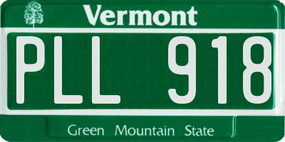 VT license plate PLL918