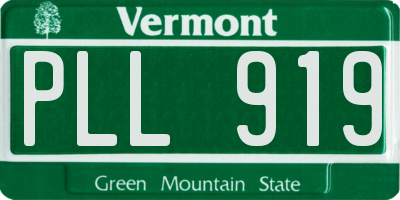 VT license plate PLL919
