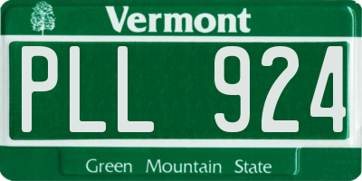 VT license plate PLL924