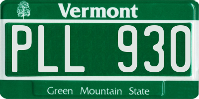 VT license plate PLL930