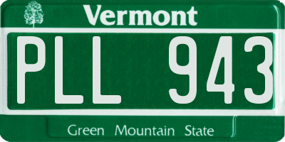 VT license plate PLL943