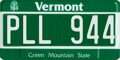 VT license plate PLL944