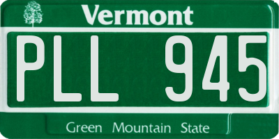 VT license plate PLL945