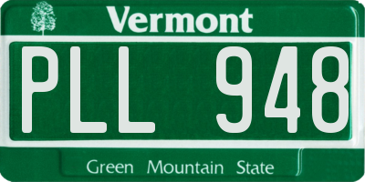 VT license plate PLL948