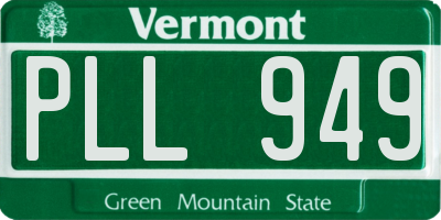 VT license plate PLL949
