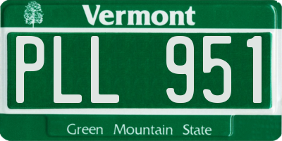 VT license plate PLL951