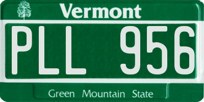 VT license plate PLL956