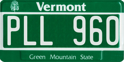VT license plate PLL960