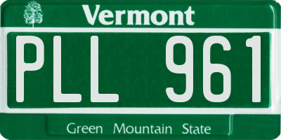 VT license plate PLL961