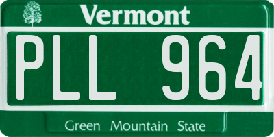 VT license plate PLL964
