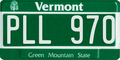 VT license plate PLL970