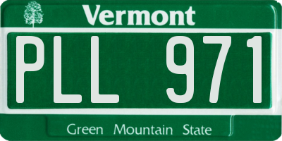 VT license plate PLL971
