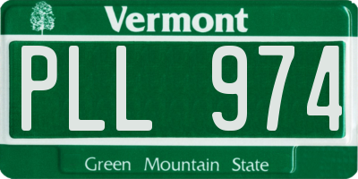 VT license plate PLL974