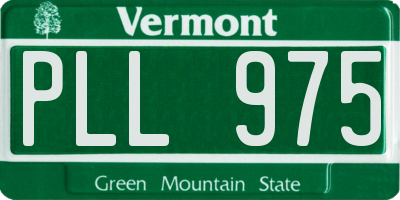 VT license plate PLL975