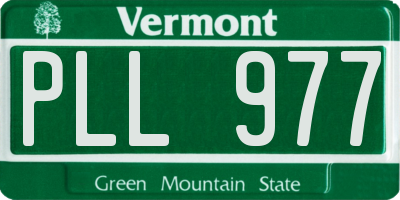 VT license plate PLL977