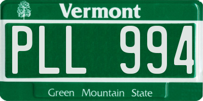 VT license plate PLL994