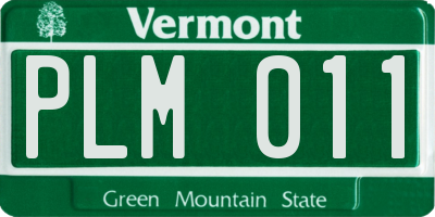 VT license plate PLM011