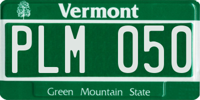 VT license plate PLM050