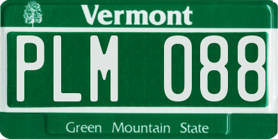 VT license plate PLM088