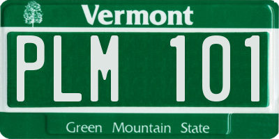 VT license plate PLM101