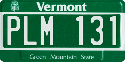 VT license plate PLM131